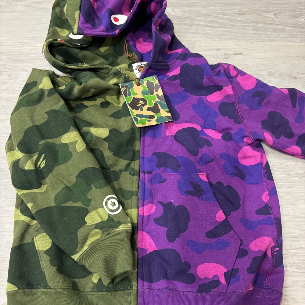 AUTHENTIC BAPE Camouflage Kids Hoodie